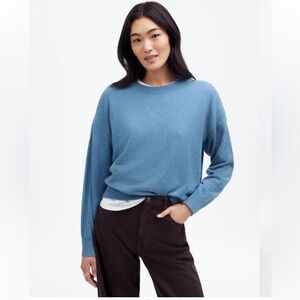 Madewell Cashmere Relaxed Crewneck
Sweater Color Hthr Denim Blue